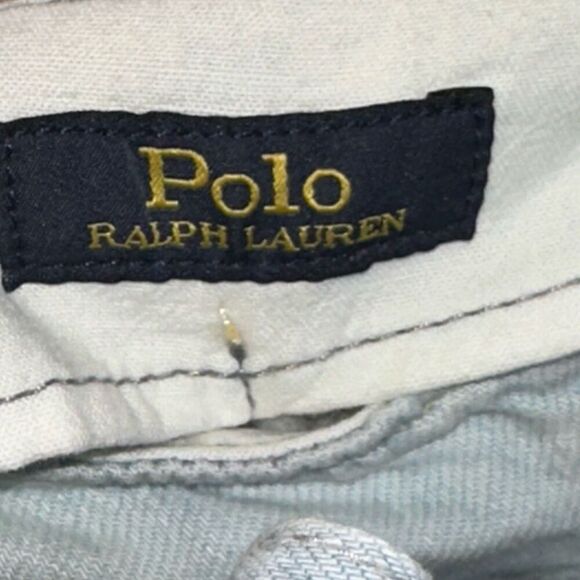 POLO RALPH LAUREN Cayuga Wash Tapered Belted Denim Pants - Picture 3 of 8